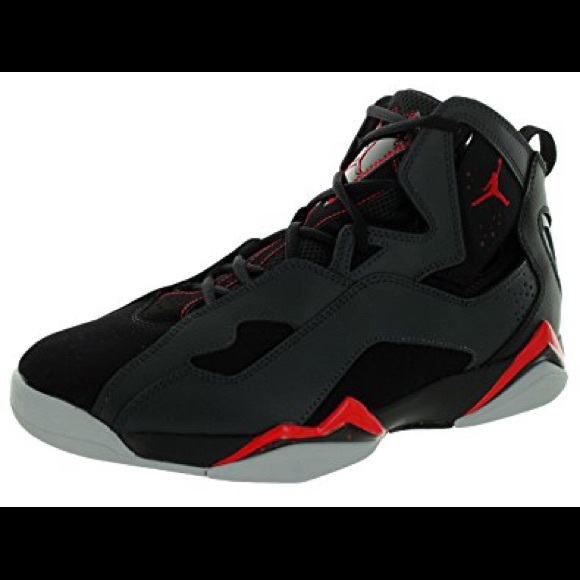 black and red jordan true flights